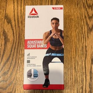 Reebok Black and Blue Squat Bands Set
